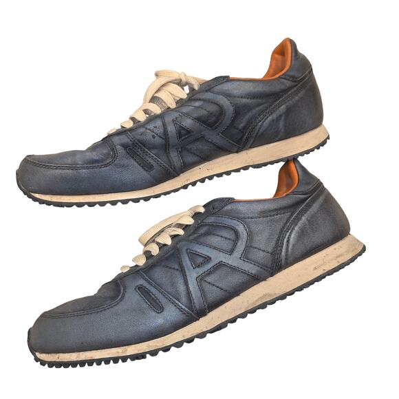 Armani Jeans metallic gray/navy sneakers, AJ‎ signature logo men\'s sz 11 main image 5